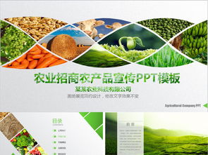 绿色生态农业招商有机农产品ppt模板图片下载素材 其他